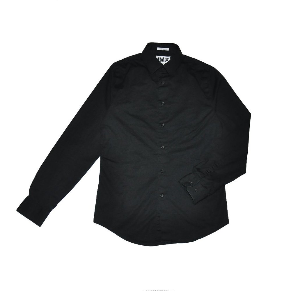 EXPRESS MEN'S 1MX BLACK EXTRA SLIM FIT DRESS SHIRT